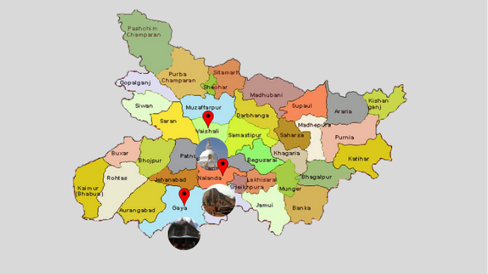 map of bihar